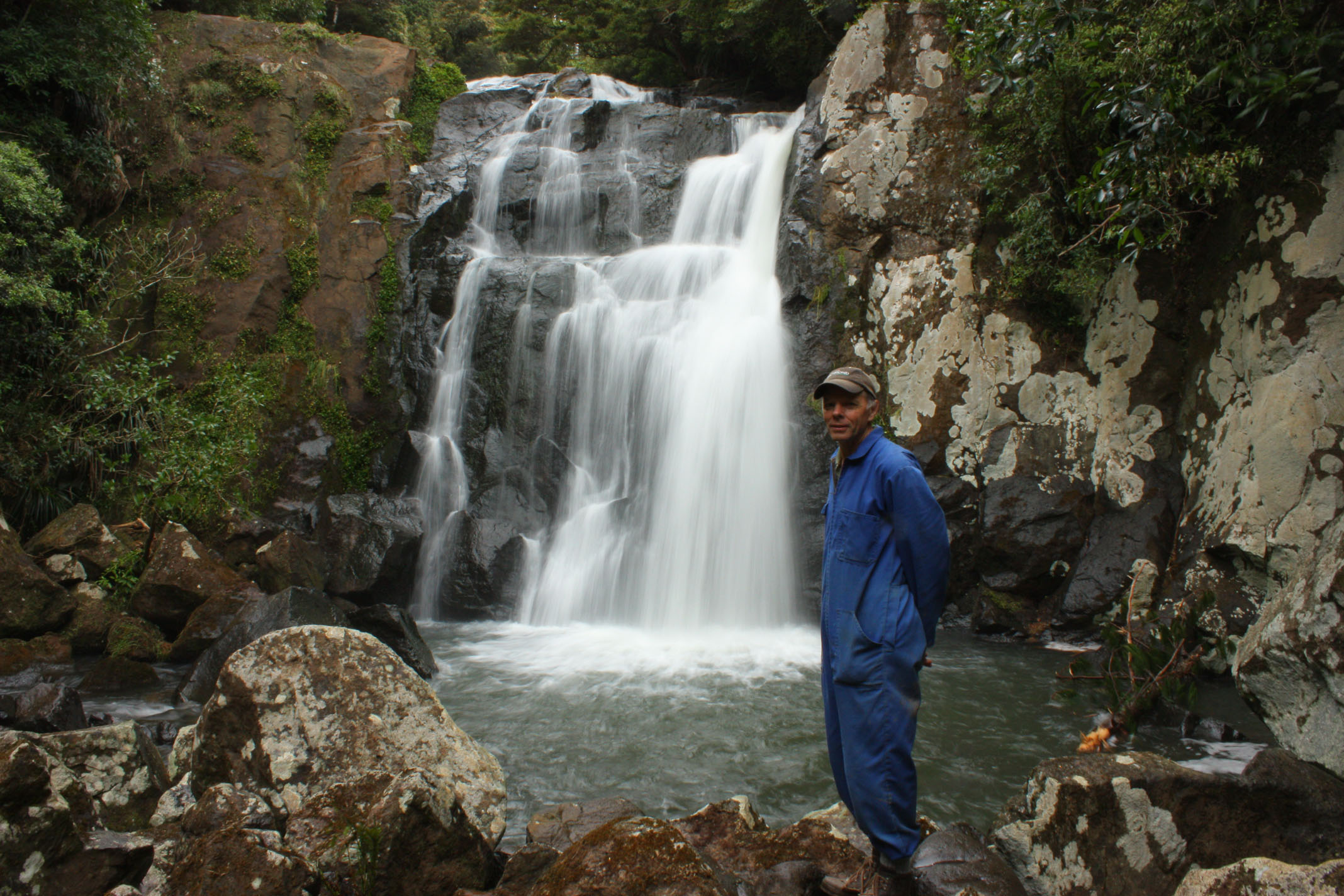 Waterfall on Mangakaraka Stream, Puketi Scenic Reserve. Photo by Ang Wickham